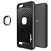 NageBee For ZTE ZFive G/ZFive C (Z557BL,Z558V), Fanfare 3 (Z852), ZTE Avid 4 (Z855)/AVID (557) w/[Full Cover Tempered Glass Screen Protector] [Frost Clear] Carbon Fiber Slim Cover Case -Black