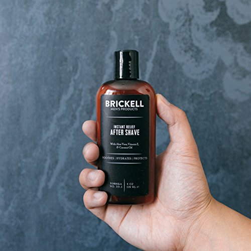 Brickell Men's Products Instant Relief Aftershave for Men, Natural and Organic Soothing After Shave Balm to Prevent Razor Burn, 4 Ounce, Scented - Thumbnail 6