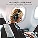 Active Noise Cancelling Headphones, LETSCOM Bluetooth Headphones with Mic Deep Bass Wireless Headphones Over Ear, 25 Hours Playtime, Soft Protein Earpads for Travel Work TV PC Cellphone - Black