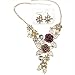 Women's Crystal Necklace Earrings Set, Mosunx Wedding sets Bohemian Jewelry set (Gold D)