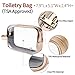 Cosmetic Bag & Clear Toiletry Bag Set, Morpilot Fashionable Portable Women Makeup Cosmetic Travel Bags with TSA Approved Toiletry Travel Bag Organizer for Packing Cosmetic Makeup Toiletry Accessories