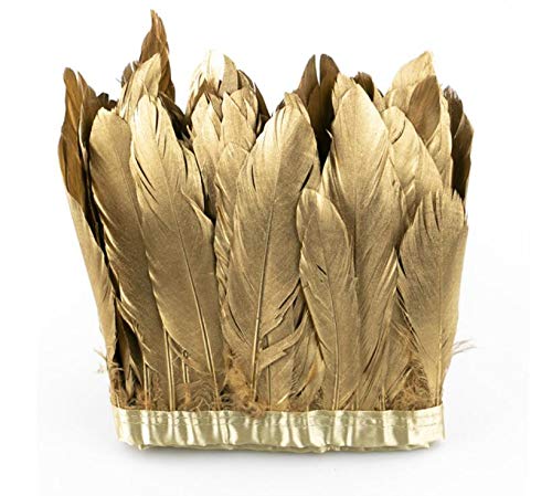 Sowder Duck Goose Feather Trim Fringe 2 Yards(Gold) — image 1