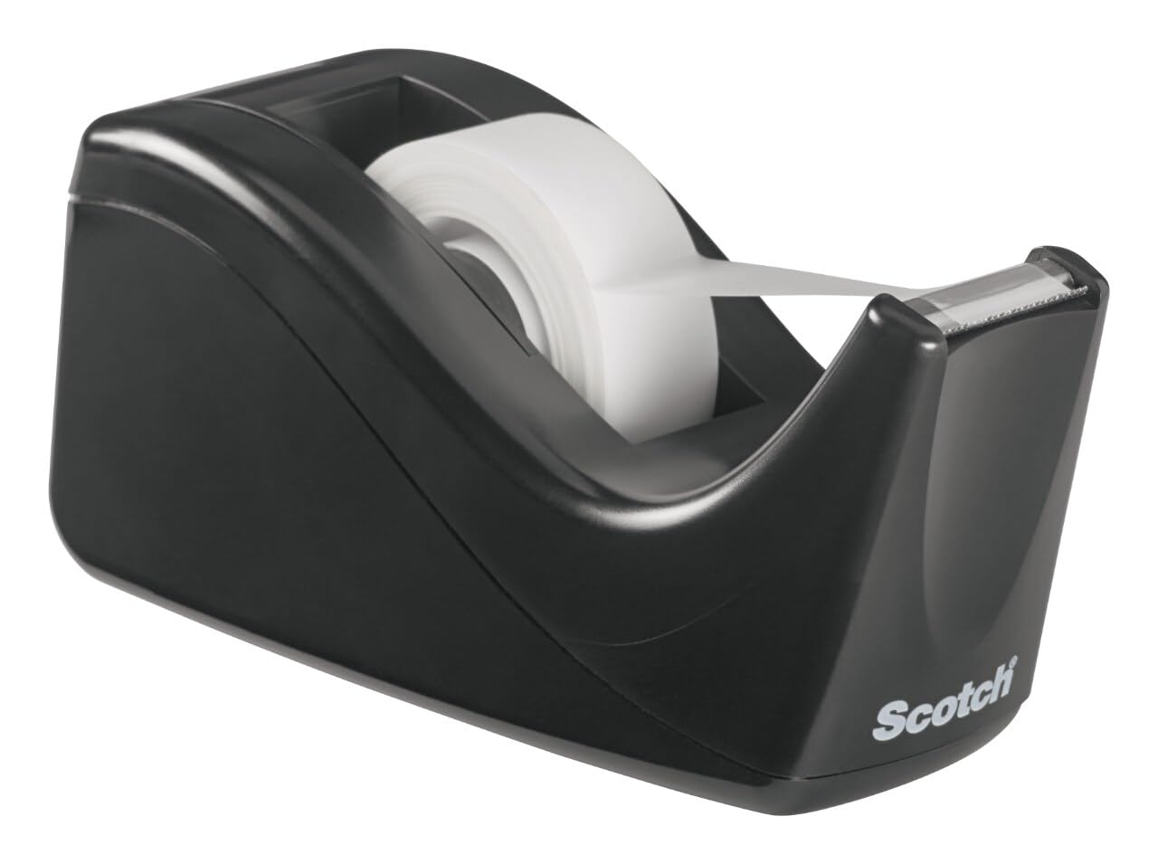 Photo 1 of Scotch Desktop Tape Dispenser, Black Two-Tone, 1 Dispenser/Pack (C60-BK)