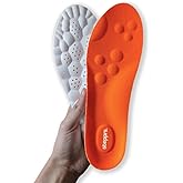 Original Stepprs Comfort Shoe Insoles for Men Women Adjustable Size 4D Memory Foam Cloud Soles Arch Support Improved Posture (Orange, US Men 8-13.5)