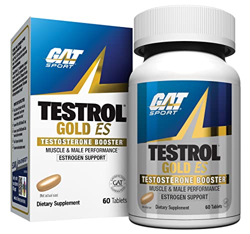 GAT SPORT Testrol Gold ES, Tribulus, DIM, Zinc, Longjack, Fenugreek, Saw Palmetto, Estrogen Balance, 60 Tablets