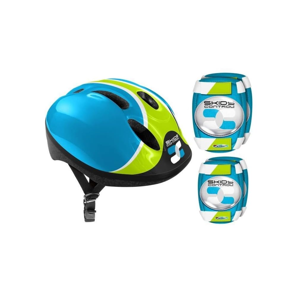 STAMP K680507 SKIDS CONTROL HELMET + ELBOW PADS BLUE COMBO