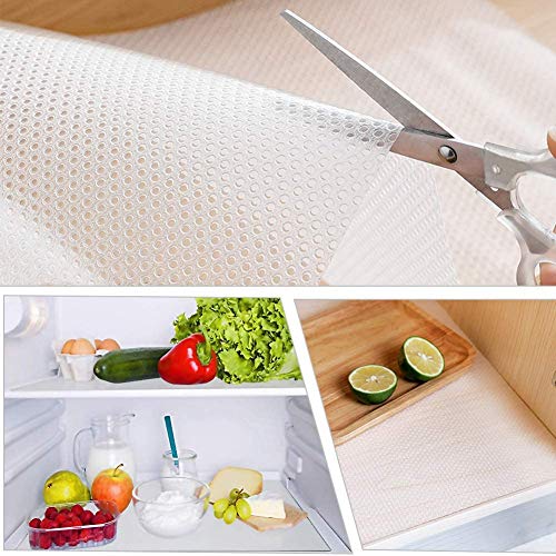 Uspace 4 Pcs Fridge Mats Plastic Refrigerator Shelf Liner, Refrigerator