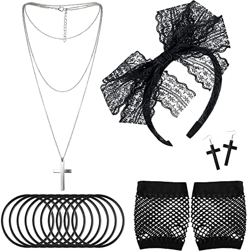 Amazon.com: Ecation 7 Pcs 80s Women Costume Accessories  display picture 1