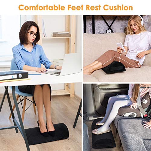 Foot Rest Under Desk,Adjustable Ergonomic Soft Yet Firm Foam Velvet