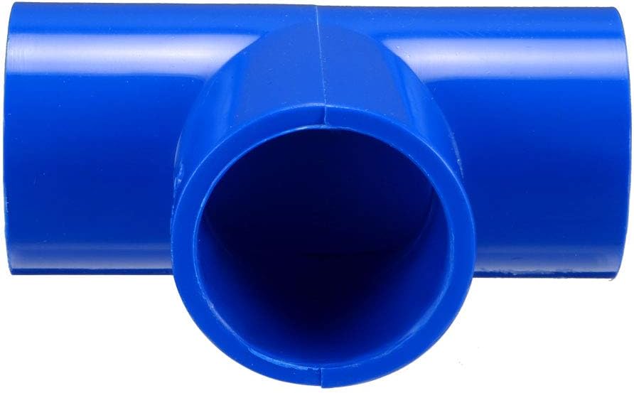 sourcing map 25mm Slip Tee PVC Pipe Fitting T-Shaped Coupling Connector Blue 10 Pcs, 25mm Tee, 10 Pack - Image 4
