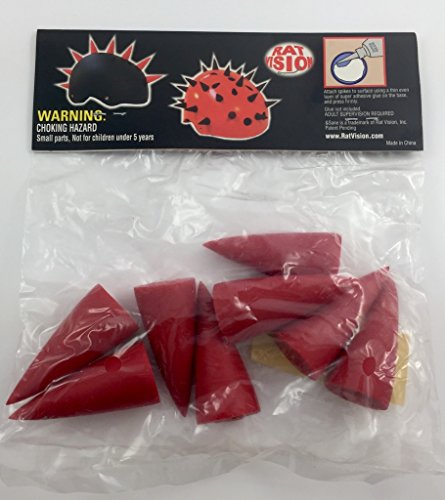 &Sane 2 Packs of 2 Inch Large Red Rubber Spikes (8 Count) for Helmets, Cosplay, Props, Arts and Crafts - Safe for Kids Age 5+ - DIY Glue on - Thumbnail 7