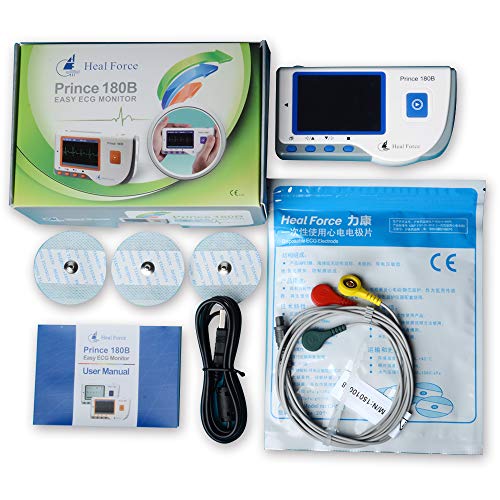 Heal Force Prince 180B Easy Handheld Portable Unit with 3-Lead Cable & Electrodes & USB Cable - Thumbnail 4