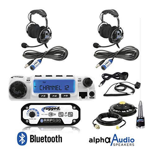 Rugged Radios RRP696 Intercom and RM60 60 Watt VHF Two Way Mobile Radio 2 Place Race System Kit with Over The Head Headsets, Push to Talk Cables, Intercom Cables, Antenna and Antenna Mount Rugged Radios RRP696 Intercom and RM60 60 Watt VHF Two Way Mobile Radio 2 Place Race System Kit with Over The Head Headsets, Push to Talk Cables, Intercom Cables, Antenna and Antenna Mount