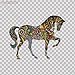 Floral Horse Decal Sticker featuring Pony and Dressage Horse for Crafted Sophistication for Your RV
