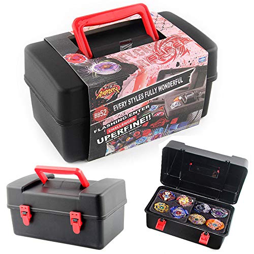 AutumnFall Portable Waterproof Box 8 in 1 Carrying Case Burst Battle Gyro Storage Box for Beyblade Burst Spinning Top (A)