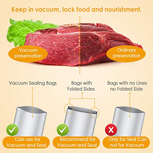 Vacuum Sealer Machine, Cakie Vacuum Sealing System Portable Automatic Mini with Double Capacitor Design Send 25 Sealing Bags for Dry and Wet Food Preservation