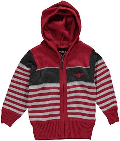 Faze 1 Baby Boys' "Stripe Star" Hoodie - red, 12 months