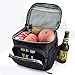 F40C4TMP Lunch Cooler Bag, 9L (10 Cans) Insulated Lunch Bag for Men Work, Black Lunch Box Heavy Duty with Shoulder Strap, Soft Small Cooler Freezable for Women
