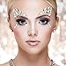 TOODOO 8 Sets Face Gems Rhinestone Colorful Sticker Tattoo Jewelry Stick on Face Festival Jewels for Forehead Body Decorations (Shiny Style)