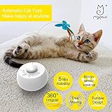 Migipaws Interactive Cat Toy Butterfly & Feather Kitten Toy with Auto Spinning view 2