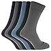Mens 100% Cotton Ribbed Classic Socks (Pack of 6)