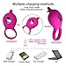 Dolphin Vibrating Penis Ring Rechargeable Silicone Cock Ring Stimulator for Male Longer Lasting Erections Sex Toys (Rose)