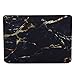 HDE Plastic Hard Shell Case and Keyboard Cover for MacBook Pro 13, Black and Gold Marble