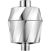 Aquabliss SF400 Daily Revitalize+ Shower Filter - Chrome | Reduces chlorine &amp; sediment with double Vitamin C infusion for skin &amp; hair. Built for all water types. Hot &amp; cold compatible.