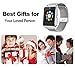 Smart Watch, JIUXI Bluetooth Replaceable Band Sweatproof Smartwatch with Touch Screen / Handsfree Call / Camera /Call reminder for all Android 4.2 and IOS (Silver-steel)