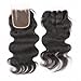 Beata Hair 130% Density Brazilian Body Wave Lace Closure 3 Part 100% Virgin Human Hair Closure with Bleached Knots
