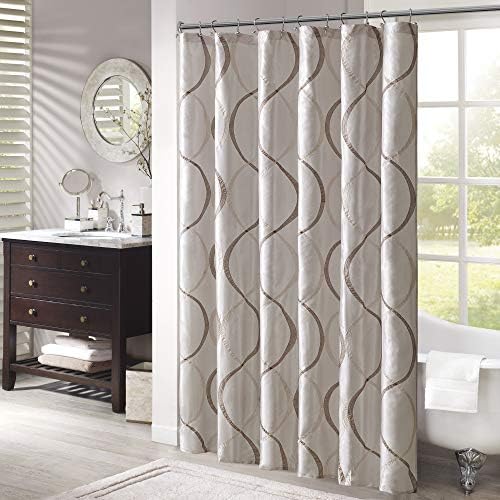 Madison Park Mp70-1915 Serendipity Shower Curtain 72X72 Ivory