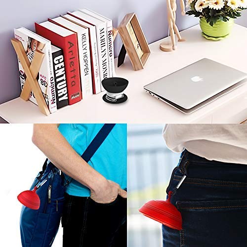 Earbuds Cord Organizer, Headphone Warp Cable Winder Headset Silicone Storage Case with Keychain, Fully Protect Earpieces Mics and Cords Keep Earphone Wire Tangle Free or Dustproof Red Black - 2 Pack