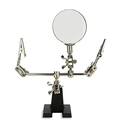DIY Crafts Magnifier Helping Hand Auxiliary Clamp Alligator Clip Stand 5X Magnifying Glass Soldering Stand (1pc)