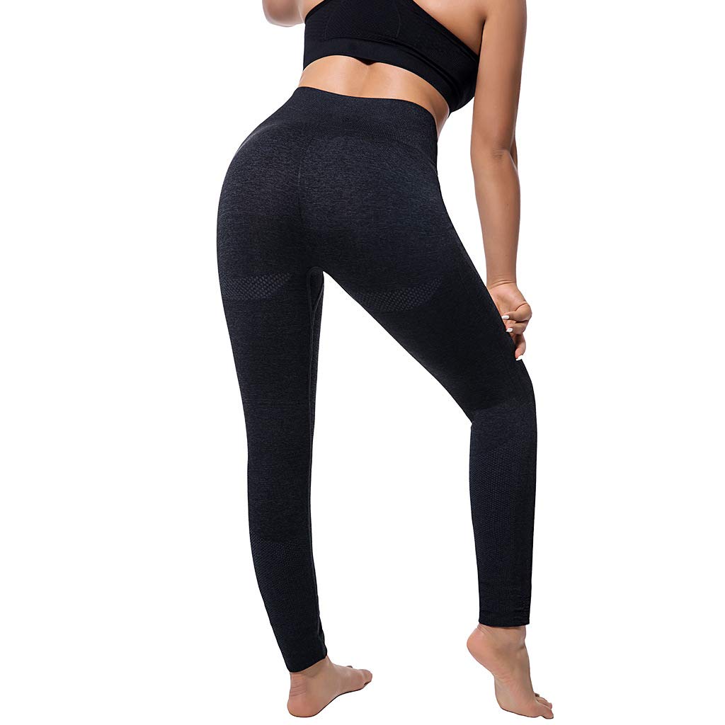 BycRad Womens Flex Ombre Slimming Leggings Yoga Pants Compression Tights Black S