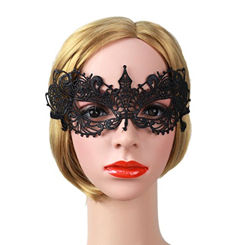 Vimans Women's Black Lace Eye Masks for Masquerade Cocktail Halloween