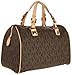 MICHAEL Michael Kors Logo Grayson Large Satchel,Brown,one size