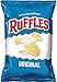 Frito Lay, Ruffles, Potato Chips, 8oz Bag (Pack of 3) (Choose Flavors Below) (Ruffles Original 8oz)