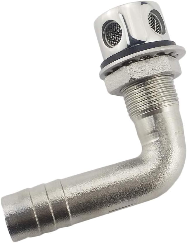 keehui Universal 90° Fuel Vent 316 Stainless Steel Marine Grade Fuel