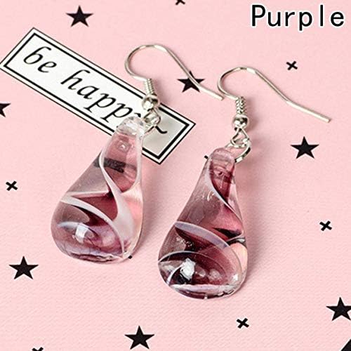 ngshanquzhuyu Cost-Effective 6 Pairs Beautiful Murano Lampwork Fashion Glass Dangle Earrings 19x10mm for Women & Girls
