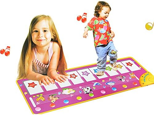 WISHFAN Keyboard Playmat, Colorful Musical Mat Kids Educational Toys with Several Animals Sounds and Piano Sounds(38.6” x 14.2”)