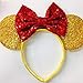 CLGIFT Beauty and the Beast Inspired Mickey Ears, Gold Minnie Ears