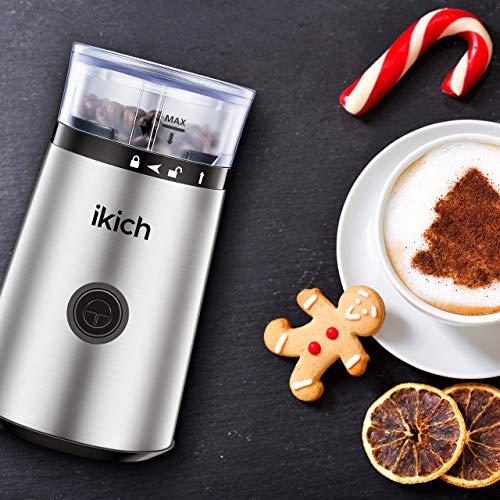 Coffee Grinder Electric, IKICH Electric Grinder with Removable Cup for