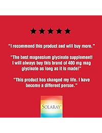 Glicinato de magnesio 0,014 oz de Solaray120 cápsulas vegetarianas, No Model, 1, 1