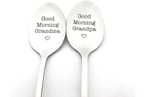 Grandma and Grandpa Gifts Good Morning Grandma Grandpa Spoon Gifts for Grandparents Anniversary Christmas Birthday Gifts for 