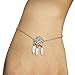 RoseSummer Dream Catcher Hollow Feather Pendant Bracelet Simple Chain Hand Jewelry (sliver)