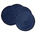 Benson Mills Braided Edge Round Placemats, Set of 4, Navy, 4 Count