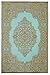 Fab Habitat Istanbul Plastic Rug,  Fair Aqua & Warm Taupe , (4' x 6')