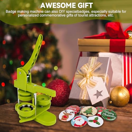 Máquina de Fazer Bottons 25 mm (0,98"/1 pol.), Kit para Produção de Bottons com 100 Conjuntos, Cortador Circular e Chave Hexagonal, para DIY, Artesanato, Atividades Escolares e Lazer em Família