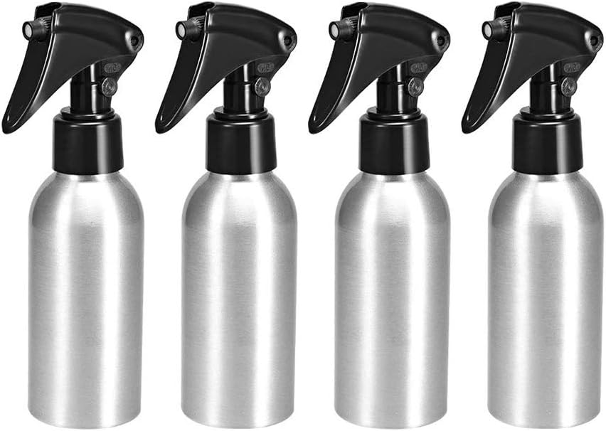 Omenluck 4 Pcs Spray Bottle 100ml Aluminum Spray Container Refillable Container Refill Bottle