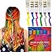 Kyerivs Hair Chalk Hair Pastels 6 Color Metallic Glitter Temporary Hair Color, No Mess, Built in Sealant, Works on All Hair Colors